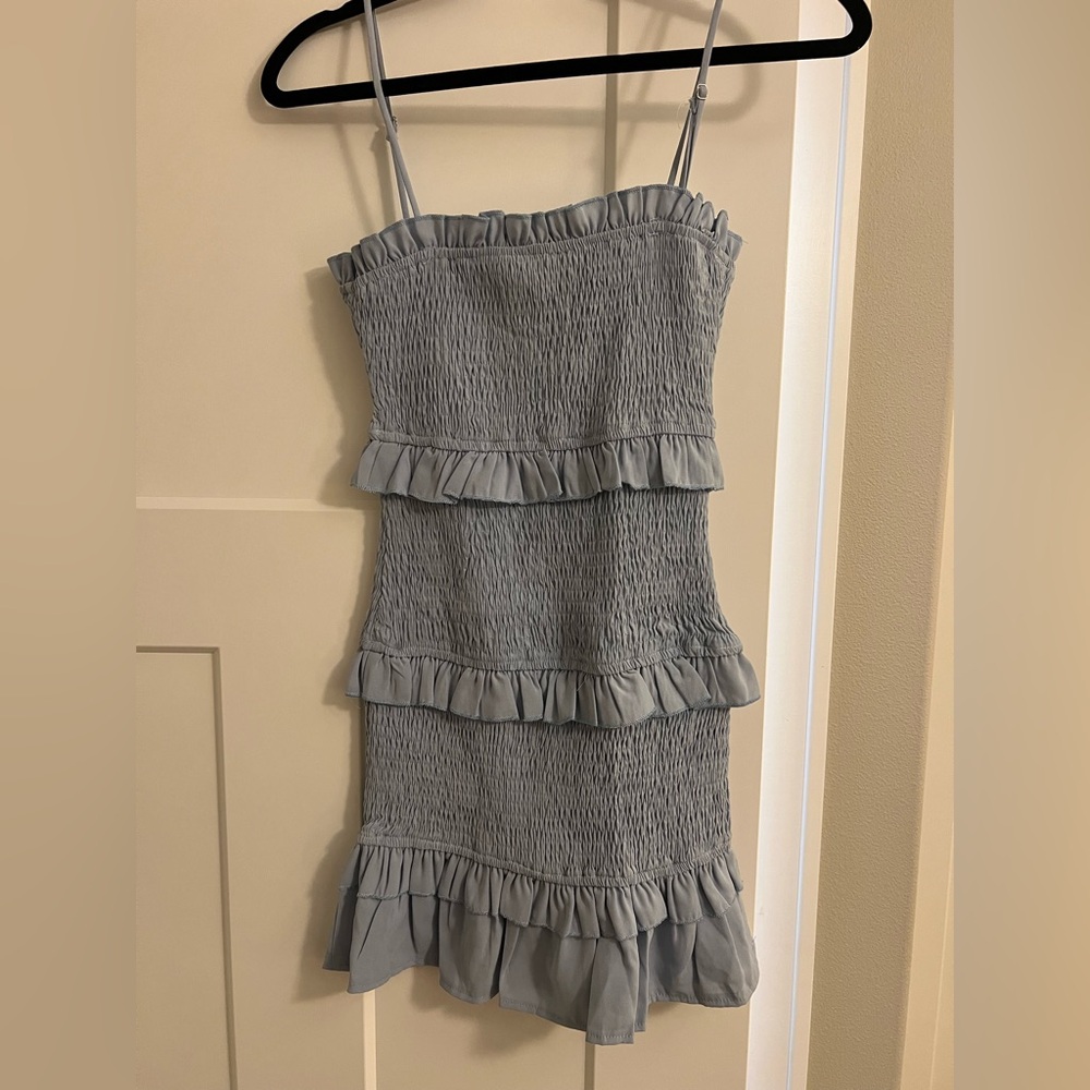 NWT Hello Molly Ruffle Light Blue Dress Size small